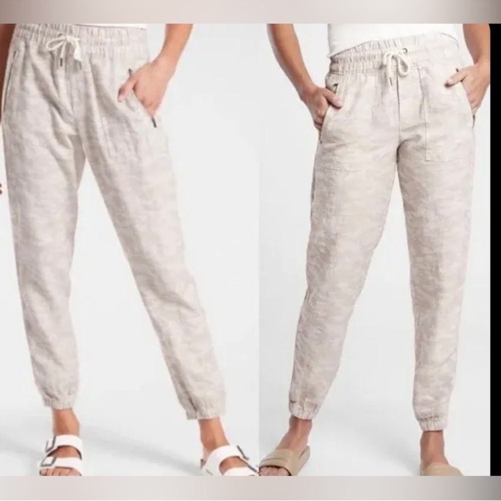 NWT Athleta Cabo Tide Linen Joggers